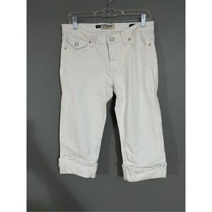 Vigold White Denim Rolled Cuffed Capris Size 7/8 (29)